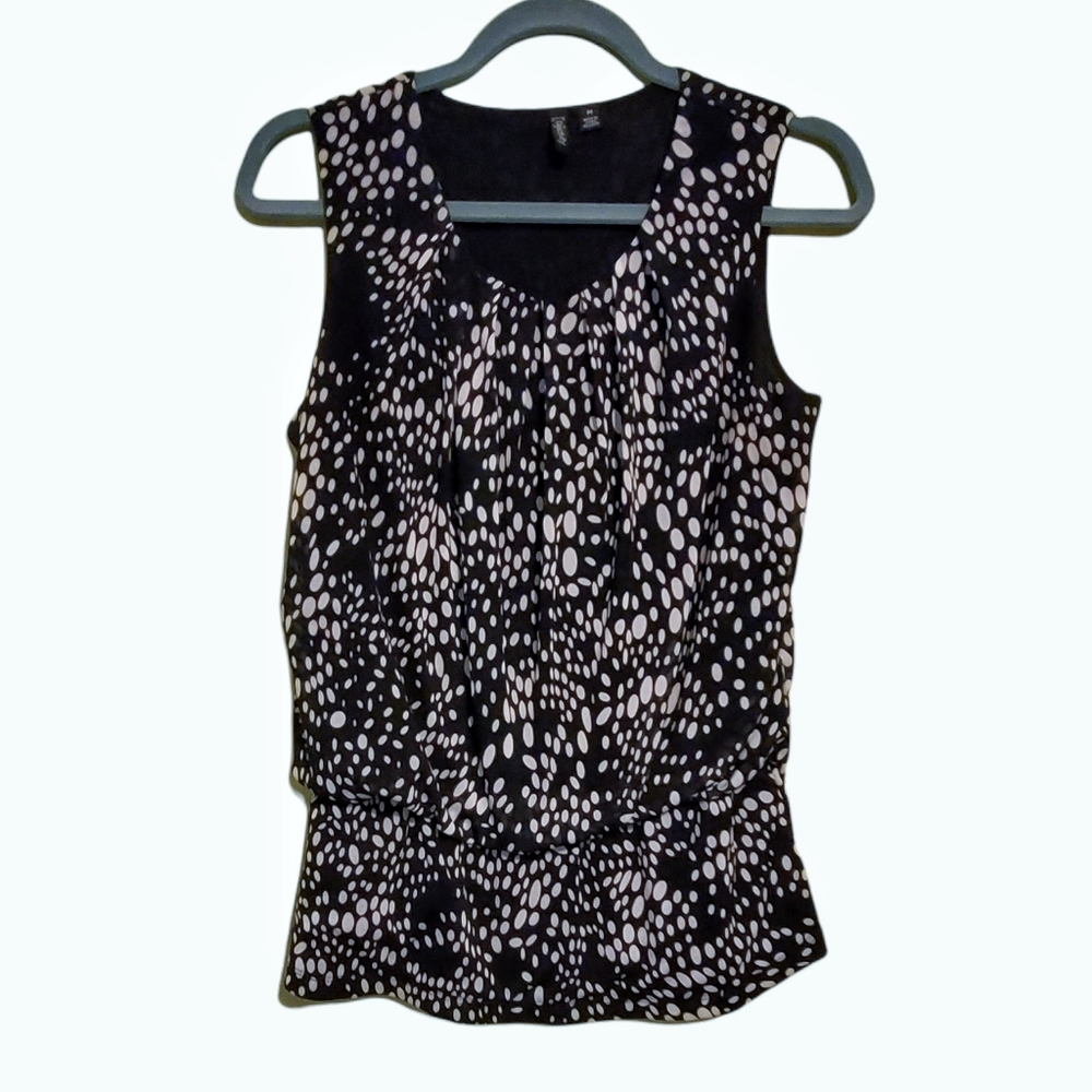 Relativity Black and White blousey tank top.